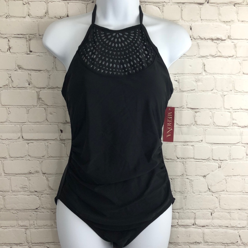 Merona One Piece Halter Bathing Suit